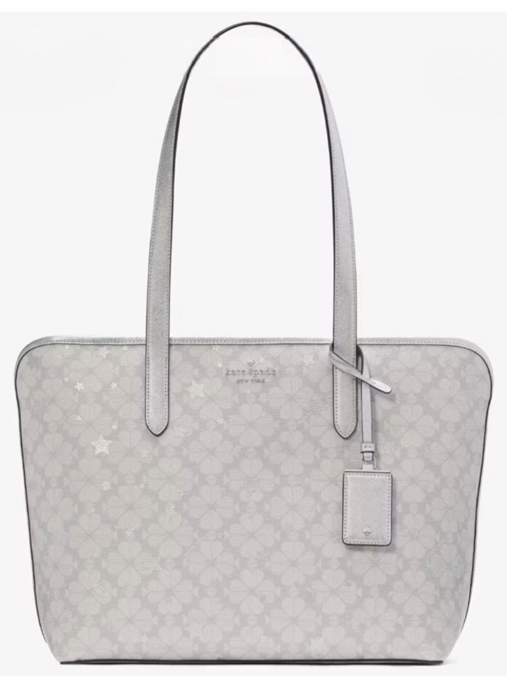 kate spade Silver Floral Logo Tote